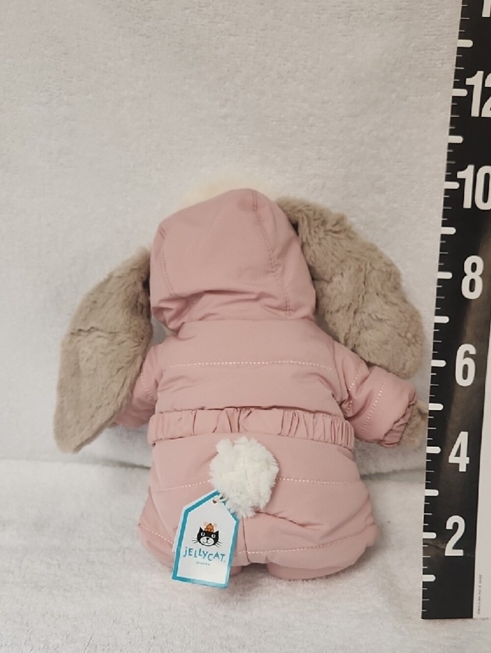 Jellycat Bunny Pink Puffer Snowsuit Jacket with Faux-Fur Trim - Picture 2 of 5